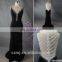 2016 black bead V neck side split sexu back open evening dress