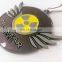 Irregular shape zinc alloy casting medal personalized design of nuclear and wings medal