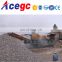 Mobile stone crushing plant with truck chasis composed of crusher,vibrating screen and transport conveyor
