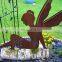 Rusty metal Garden Ornament animal decor hen Silhouette chicken gift