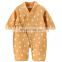 PLHMIA 100% cotton muslin air condition lace-up newborn baby clothes baby romper baby sleepsuit