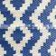 Aztec Aqua Blue Reversible Picnic and Beach Area Rug, Perfect for Patio, Camping, Beach