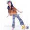 Baby Off the Shoulder Suede Tank Top Wholesale Fashion Children Ruffle Loose Blouse Top