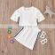 Girls Summer Clothing Sets Short Sleeve Tops + Skirts Fashion 2Pcs Kid Girls Outfit Sets Casual Baby Girls Clothes Sets
