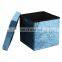 RTS modern home furniture luxury Crushed Velvet folding storage ottoman stool