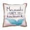 Wholesale print sea embroidery letter bird with jute piping cushion pillow for outdoor