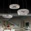 Zhongshan Lighting 5 Rings LED 60W Cristal Chandelier Lights crystal round pendant light for Hotel