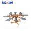 Roll to roll 8 color 8 station t-shirt semi automatic screen printing machine