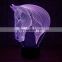 3D Illusion horse lamp acrylic led night light table desk lamp for bedroom