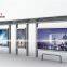 Township heating seat bus station stainless steel bus shelter platform billboard direct supply manufacturer