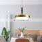 Nordic Round Metal Pendant Light LED Antique Bronze Decorative Hanging Lamp Chandeliers