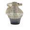 ladies fancy party design cross strap with glitter finish flex dance sole buckle strap wedge heels sandals shoes(LAJWG004)