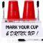 Double White Solo Disposable Cup Holder Mark Your Cup and Drink Up Rustic Drink Caddy Party Cup Holder Utensil Dispenser Wooden