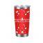 Christmas Theme Stainless Steel Tumbler Water Bottle Wide Mouth With Custom Logo Vacuum Flask Thermos