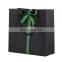 Private Label Large Size  Flat Black Gift Paper Hand Bags With Nylon Handles Bulk Sale For Retail Online Sale
