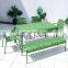 Dining Table And 4 Chairs Metal Dining Single Bench Chair And Table With Green Color