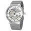 Forsining 162 Men Automatic Mechanical Wristwatch Mesh Stainless Steel Watches Casual Wristwatches Luxury Men Watch