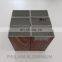 High end Wooden grain aluminium hollow square rectangular tube section with standard size for decoration