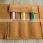 handmade cow leather cosmetic organizer bag large capacity makeup organizer pen holder bag
