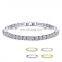 Silver Gold 2mm 4mm Brass Zircon Hip Hop Jewelry Womens Mens Tennis Bracelets