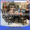 Antique Round top wooden dining table with 6/8 chairs for hotel/home use