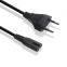 2 flat pin plug VDE power plug cord Euro standard plug ac power cord 2 prong