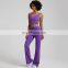 New Arrival Multicolor U Back Sports Bra Top Straps Flared Wide Leg Pants Workout Gym Fitness Wear Outfit Women Naked Yoga Set