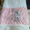Soft and Warm Double Layer Baby Blanket Wrap Bubble Design with Sherpa Inside