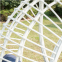 White Powder Coated Heavy Duty Outdoor Hanging Hammock Stands Garden Patio Hammock Chair Portable Household Steel Frame Rattan