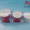 15/30/50/75g square acrylic jars with red/silver liner, clear acrylic cosmetic containers, acrylic box/can