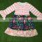 latest children dress designs Autumn baby girl dress Striped long-sleeved