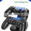 Wholesale dual cool system console stand, cap for ps4 controller, portable charger power bank