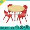kids kindergarten plastic chair,wood and iron indoor furniture
