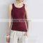 cotton material embroidered logo promotion tank top