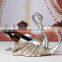 2016 New design gold gooses ceramic wine bottle holder for home decor