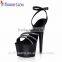 17cm Europe style girls latest high heel sandals with 7cm waterproof platform