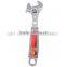 Adjustable Hardened Steel Wrench Injected Grip Satin Finish
