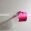 Waterproof bathroom high quality pink brass toilet paper roll holder 62805