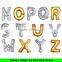 Wholesale 18 Inch and 32 Inch Gold Alphabet Letter Foil Balloons