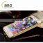 Bling shining butterfly flower metal frame with diamonds around Cell phone case for iPhone 6 / 6 plus