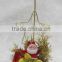 8*16CM iron candlestick with santa for Xmas decoration