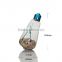 craft decorating gift ideas for glass bottle, bulb ball shape clear glass bottles with aluminum screw cap