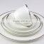 2015 new design fine bone china cup and saucer with silver rim