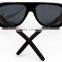 2016 newest arrival black lens wood frame thin temple polarized sunglasses