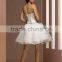 French designe Mini / Short Wedding Dress / Gown Crystal Beading