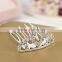 Hot Wholesale Bridal Wedding Crystal Rhinestone Crown Heart Crown Silver Plated Women Children Tiaras Hair Comb Headband