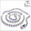 Men's Women's Stainless Steel Bead-Chain Necklace