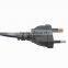 China manufacturer of power cable/ European strand 8 tail 2 pin power cord