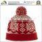 100 Acrylic jacquard knitted beanie