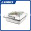 SUNNEX High Quality Mirror Polished Glass Cover 5.5 Litre Hydraulic Hinged Electric Chafer